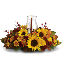 Sunflower Centerpiece from Maplehurst Florist, local flower shop in Essex Junction